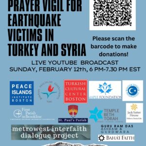 INTERFAITH PRAYER VIGIL FOR EARTHQUAKE VICTIMS IN TURKEY AND SYRIA