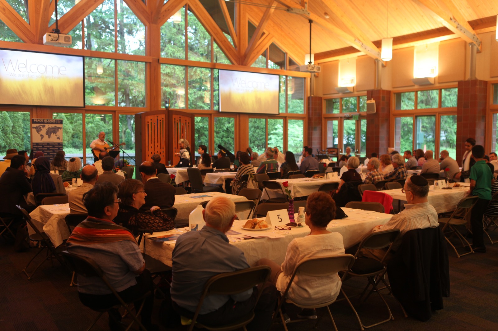 People gathered for an interfaith event